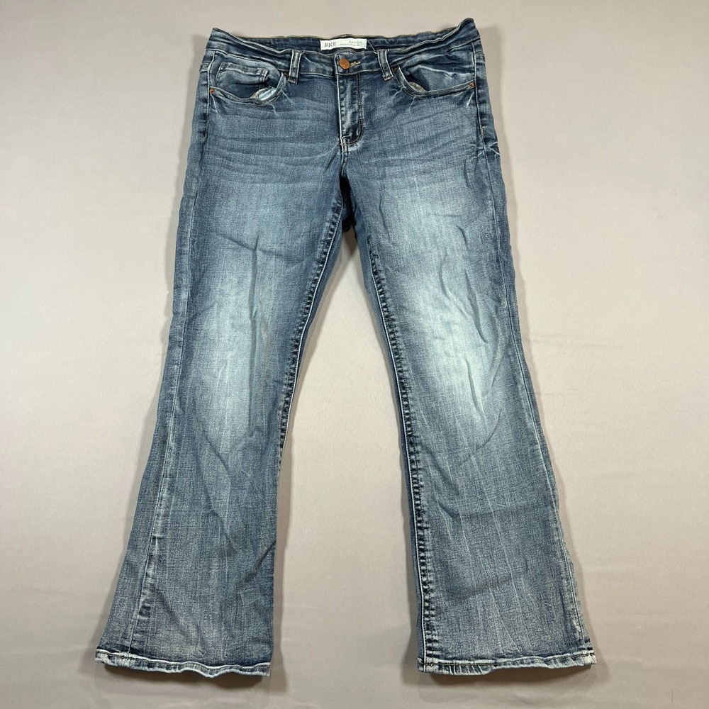 BKE Payton Bootcut Jeans Womens 31X29.5 Blue Denim Cotton Mid Rise Universal Fit
